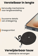 Nomfy Nomfy Samsung Galaxy S26 Plus Hoesje Transparant Shockproof Met Zwart Koord