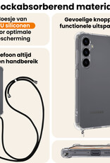 Nomfy Nomfy Samsung Galaxy S26 Plus Hoesje Transparant Shockproof Met Zwart Koord