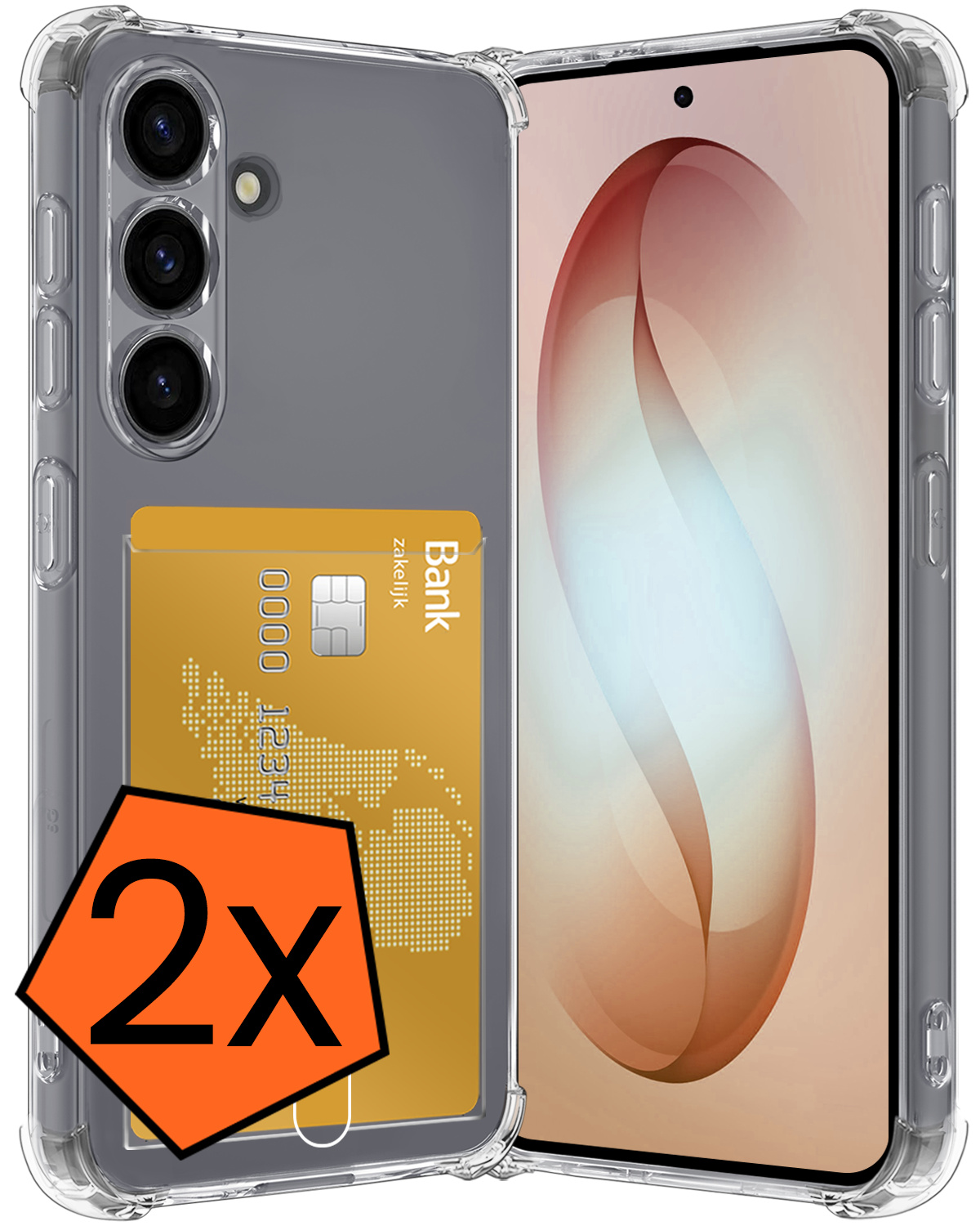 Nomfy Nomfy Samsung Galaxy S26 Plus Hoesje Pashouder - 2 PACK