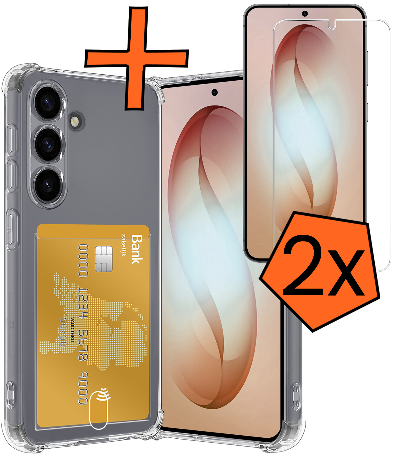 Nomfy Nomfy Samsung Galaxy S26 Plus Hoesje Pashouder Met 2x Screenprotector