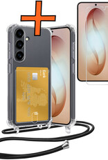 Nomfy Nomfy Samsung Galaxy S26 Plus Hoesje Pashouder met Koord Met Screenprotector