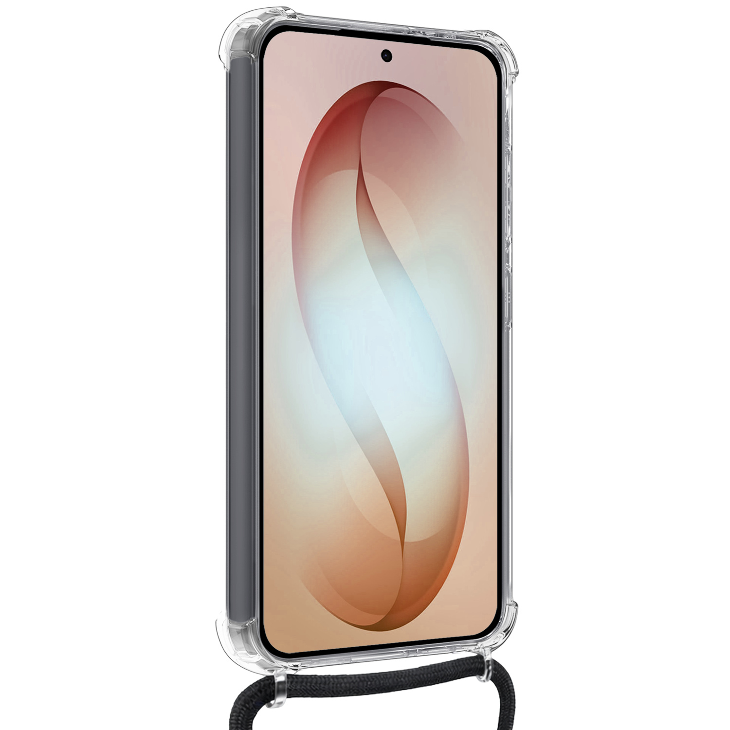 Nomfy Nomfy Samsung Galaxy S26 Plus Hoesje Pashouder met Koord Met Screenprotector