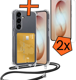 Nomfy Nomfy Samsung Galaxy S26 Plus Hoesje Pashouder met Koord Met 2x Screenprotector