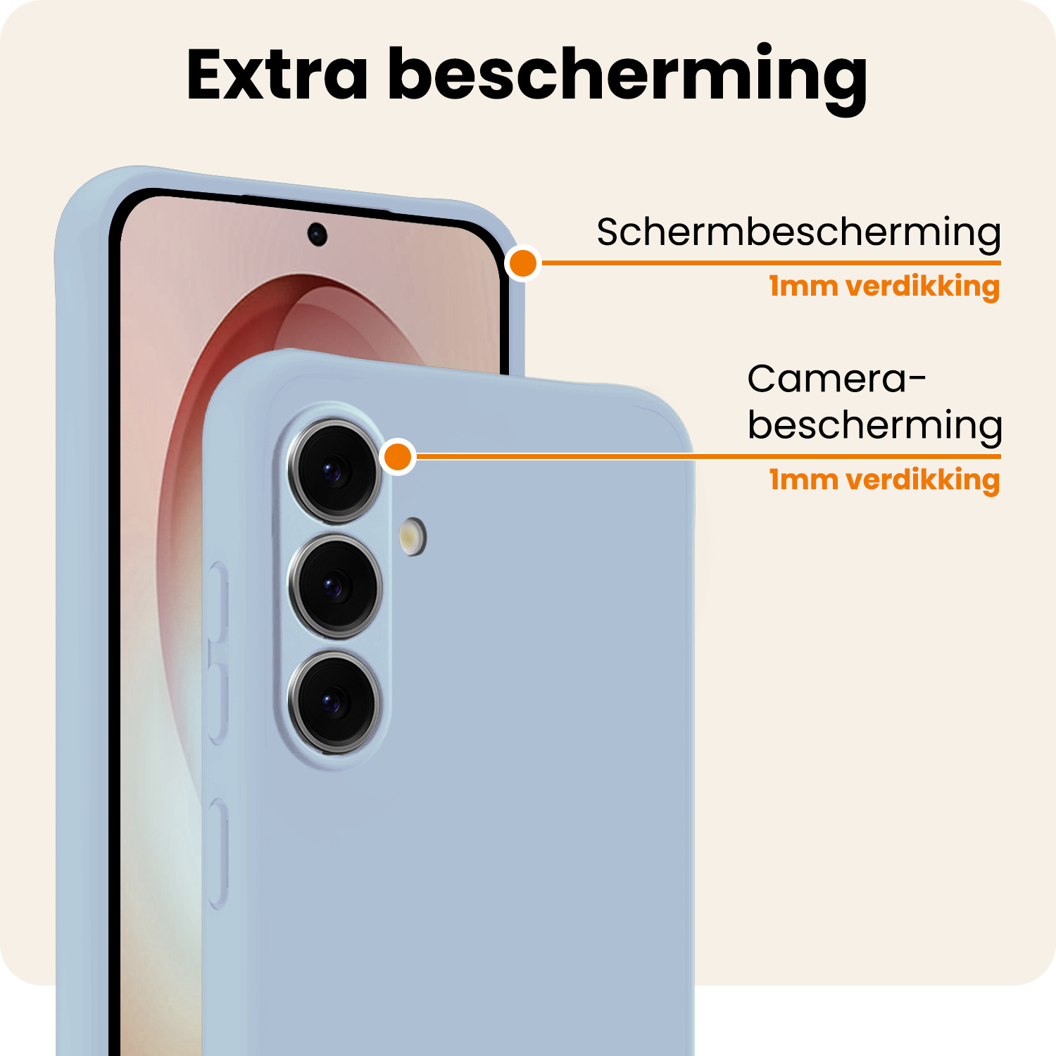 Nomfy Nomfy Samsung Galaxy S26 Plus Hoesje Siliconen - Lichtblauw