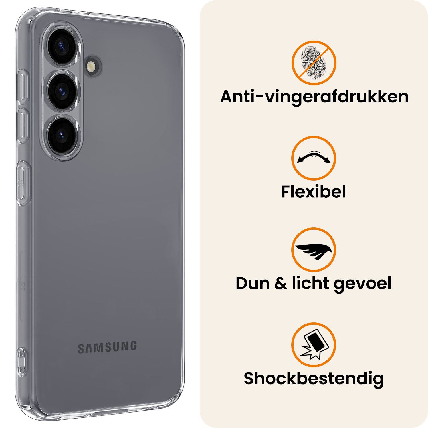 Nomfy Nomfy Samsung Galaxy S26 Plus Hoesje Siliconen - Transparant