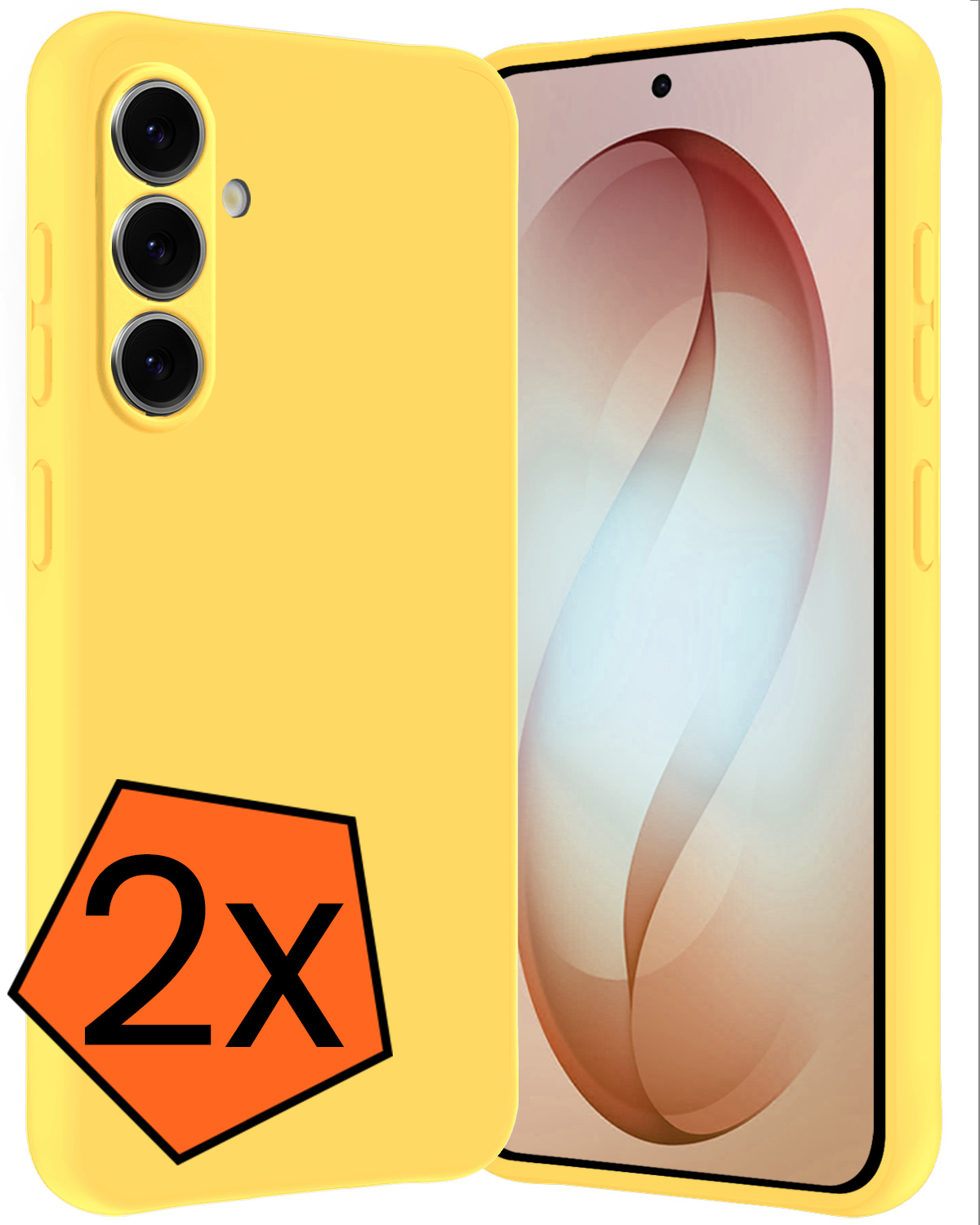 Nomfy Nomfy Samsung Galaxy S26 Plus Hoesje Siliconen - Geel - 2 PACK