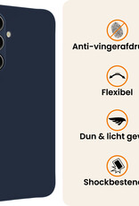 Nomfy Nomfy Samsung Galaxy S26 Plus Hoesje Siliconen Met Screenprotector - Donkerblauw