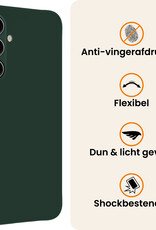 Nomfy Nomfy Samsung Galaxy S26 Plus Hoesje Siliconen Met Screenprotector - Donkergroen