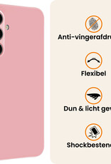 Nomfy Nomfy Samsung Galaxy S26 Plus Hoesje Siliconen Met Screenprotector - Lichtroze