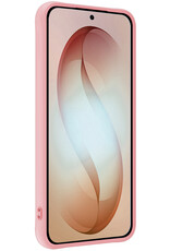 Nomfy Nomfy Samsung Galaxy S26 Plus Hoesje Siliconen Met Screenprotector - Lichtroze