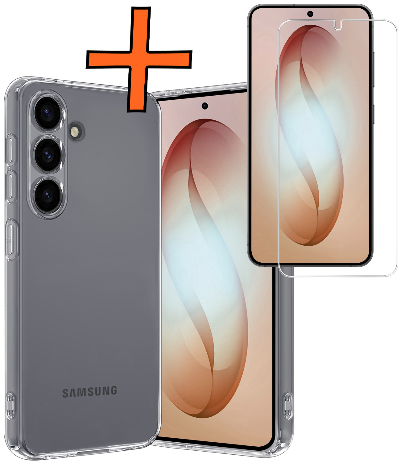 Nomfy Nomfy Samsung Galaxy S26 Plus Hoesje Siliconen Met Screenprotector - Transparant