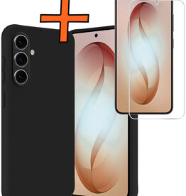 Nomfy Nomfy Samsung Galaxy S26 Plus Hoesje Siliconen Met Screenprotector - Zwart