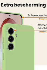 Nomfy Nomfy Samsung Galaxy S26 Plus Hoesje Siliconen Met 2x Screenprotector - Groen