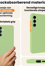 Nomfy Nomfy Samsung Galaxy S26 Plus Hoesje Siliconen Met 2x Screenprotector - Groen