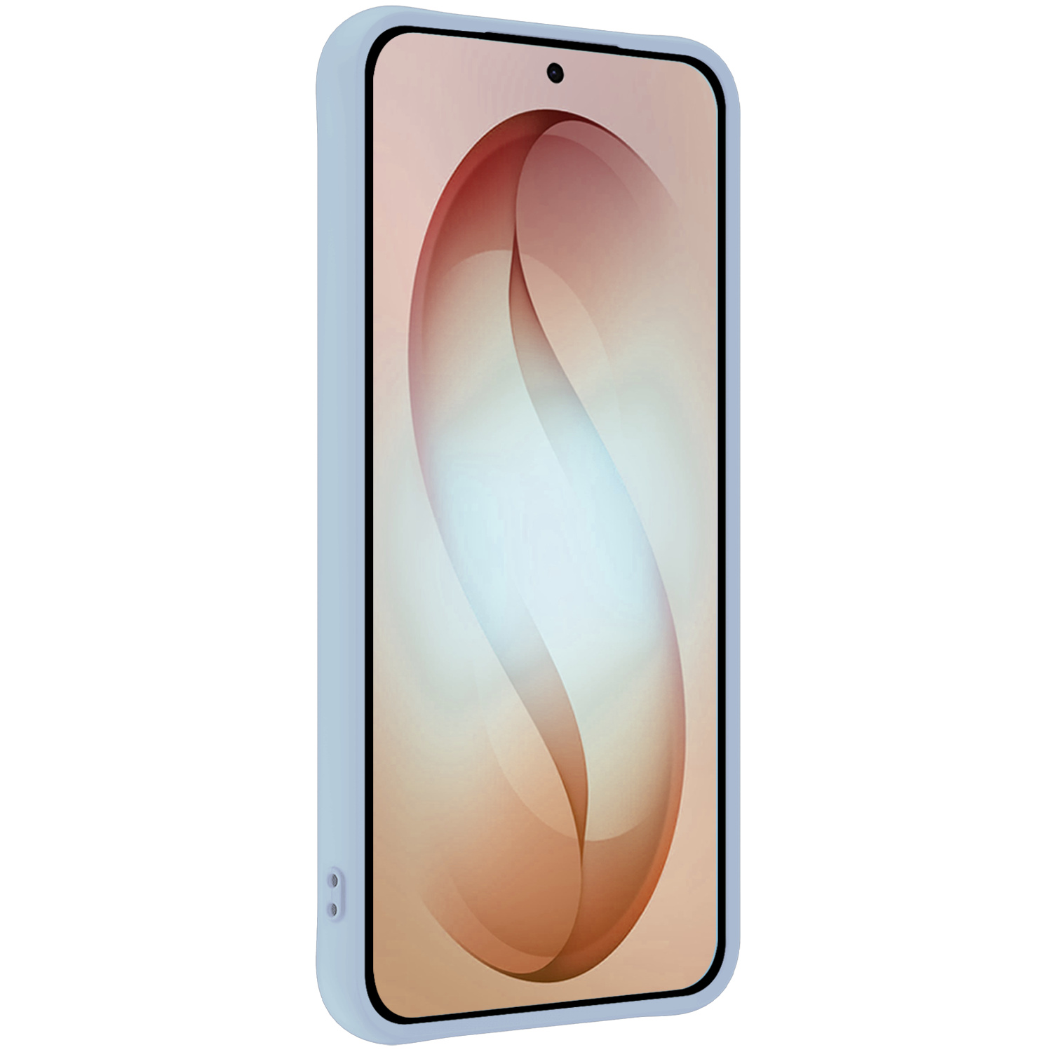 Nomfy Nomfy Samsung Galaxy S26 Plus Hoesje Siliconen Met 2x Screenprotector - Lichtblauw