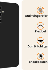 Nomfy Nomfy Samsung Galaxy S26 Plus Hoesje Siliconen Met 2x Screenprotector - Zwart