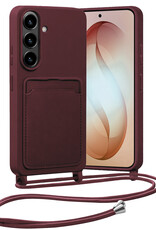 Nomfy Nomfy Samsung Galaxy S26 Plus Hoesje Pashouder met Koord - Aubergine