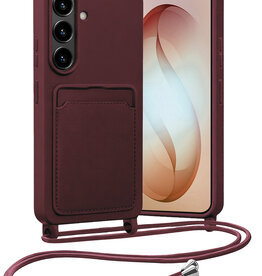 Nomfy Nomfy Samsung Galaxy S26 Plus Hoesje Pashouder met Koord - Aubergine