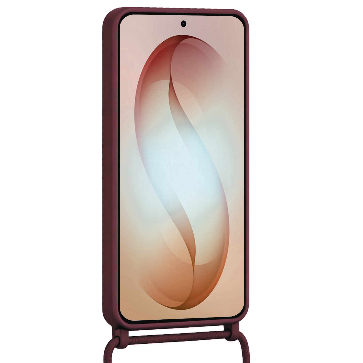 Nomfy Nomfy Samsung Galaxy S26 Plus Hoesje Pashouder met Koord - Aubergine