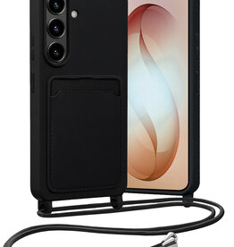 Nomfy Nomfy Samsung Galaxy S26 Plus Hoesje Pashouder met Koord - Zwart