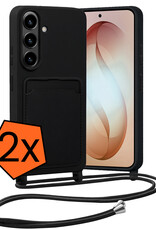 Nomfy Nomfy Samsung Galaxy S26 Plus Hoesje Pashouder met Koord - Zwart - 2 PACK