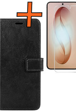 Nomfy Nomfy Samsung Galaxy S26 Plus Hoesje Bookcase Met Screenprotector - Zwart
