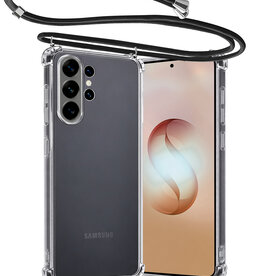 Nomfy Nomfy Samsung Galaxy S26 Ultra Hoesje Transparant Shockproof Met Zwart Koord