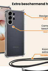 Nomfy Nomfy Samsung Galaxy S26 Ultra Hoesje Transparant Shockproof Met Zwart Koord