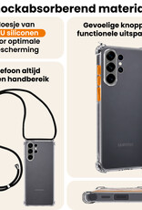 Nomfy Nomfy Samsung Galaxy S26 Ultra Hoesje Transparant Shockproof Met Zwart Koord