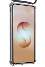 Nomfy Nomfy Samsung Galaxy S26 Ultra Hoesje Transparant Shockproof Met Zwart Koord