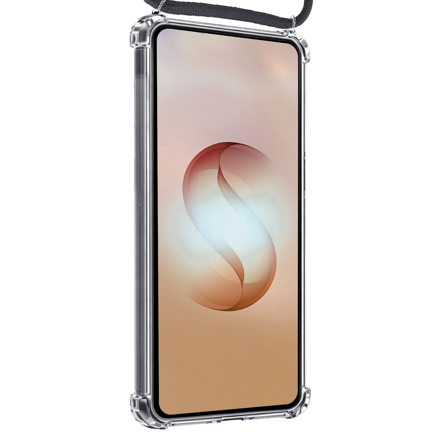 Nomfy Nomfy Samsung Galaxy S26 Ultra Hoesje Transparant Shockproof Met Zwart Koord