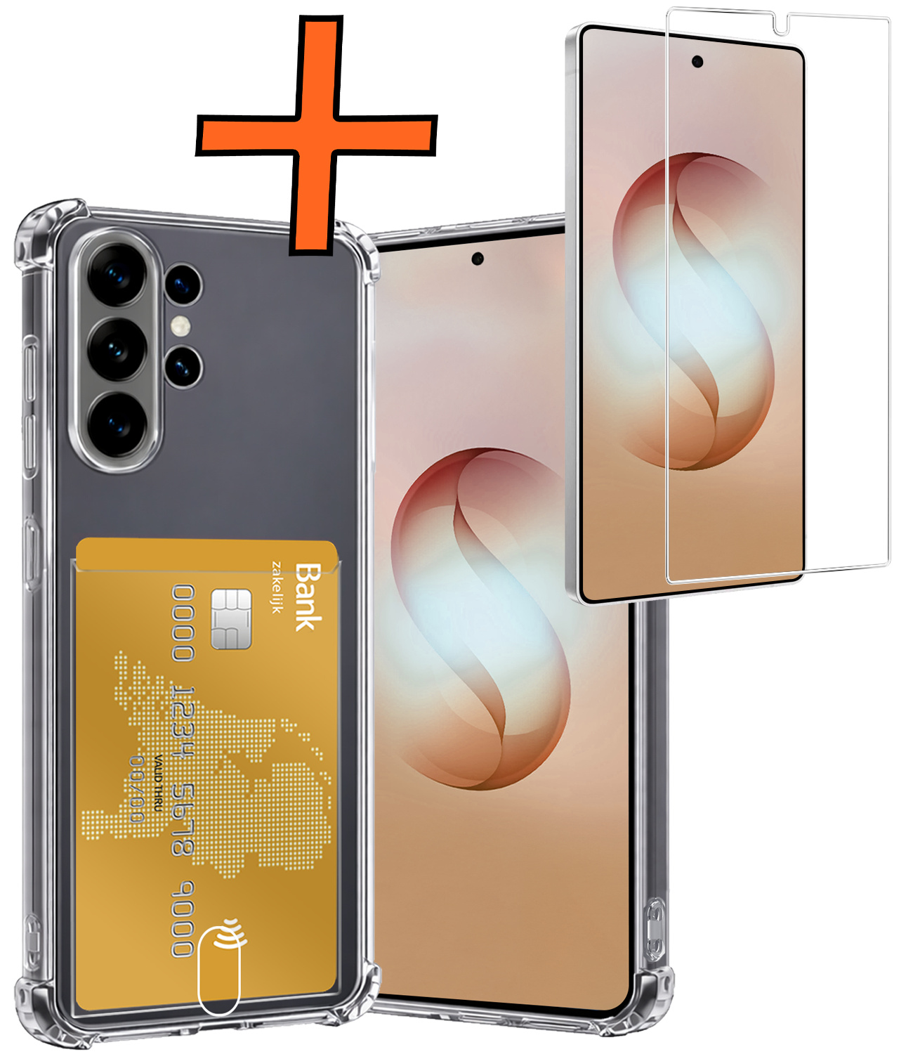 Nomfy Nomfy Samsung Galaxy S26 Ultra Hoesje Pashouder Met Screenprotector