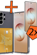 Nomfy Nomfy Samsung Galaxy S26 Ultra Hoesje Pashouder Met 2x Screenprotector