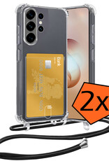 Nomfy Nomfy Samsung Galaxy S26 Ultra Hoesje Pashouder met Koord - 2 PACK