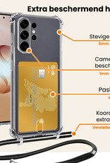 Nomfy Nomfy Samsung Galaxy S26 Ultra Hoesje Pashouder met Koord - 2 PACK