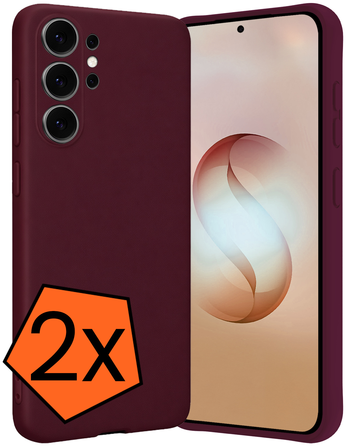 Nomfy Nomfy Samsung Galaxy S26 Ultra Hoesje Siliconen - Aubergine - 2 PACK