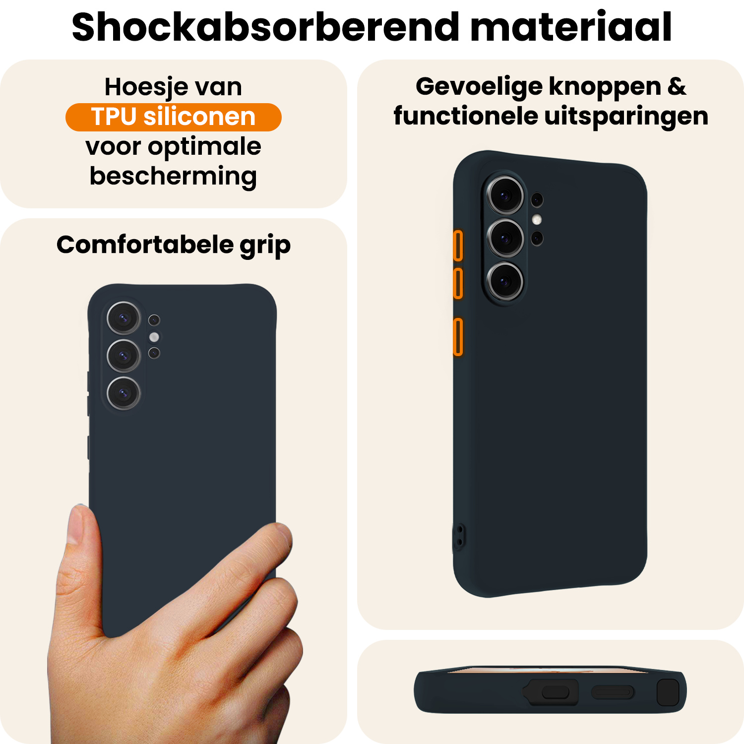 Nomfy Nomfy Samsung Galaxy S26 Ultra Hoesje Siliconen - Donkerblauw - 2 PACK