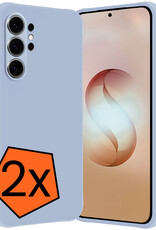 Nomfy Nomfy Samsung Galaxy S26 Ultra Hoesje Siliconen - Lichtblauw - 2 PACK