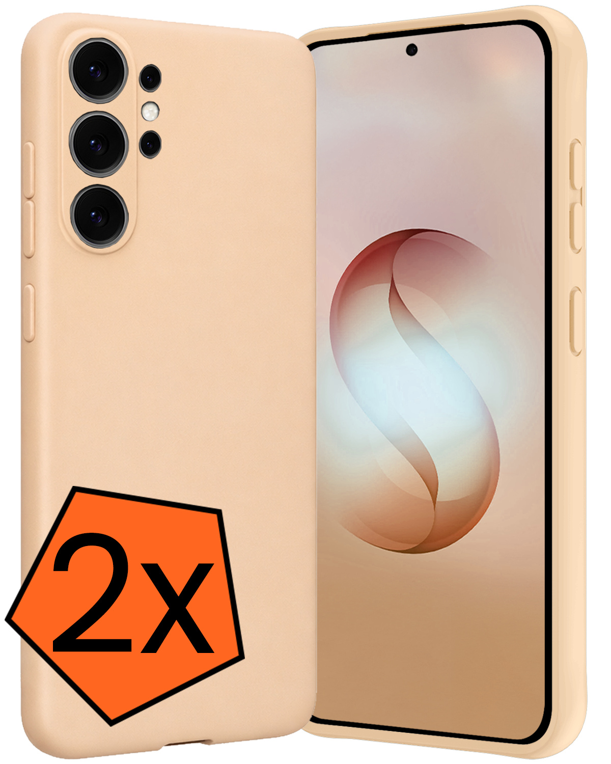 Nomfy Nomfy Samsung Galaxy S26 Ultra Hoesje Siliconen - Zand - 2 PACK