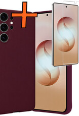 Nomfy Nomfy Samsung Galaxy S26 Ultra Hoesje Siliconen Met Screenprotector - Aubergine