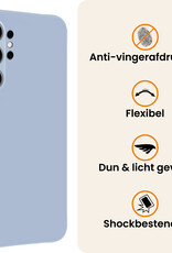 Nomfy Nomfy Samsung Galaxy S26 Ultra Hoesje Siliconen Met Screenprotector - Lichtblauw