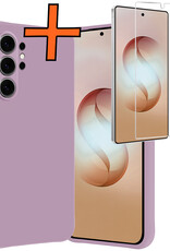 Nomfy Nomfy Samsung Galaxy S26 Ultra Hoesje Siliconen Met Screenprotector - Lila