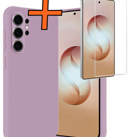 Nomfy Nomfy Samsung Galaxy S26 Ultra Hoesje Siliconen Met Screenprotector - Lila