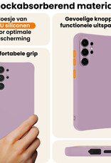 Nomfy Nomfy Samsung Galaxy S26 Ultra Hoesje Siliconen Met Screenprotector - Lila