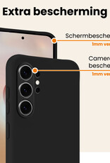 Nomfy Nomfy Samsung Galaxy S26 Ultra Hoesje Siliconen Met Screenprotector - Zwart