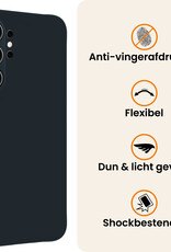 Nomfy Nomfy Samsung Galaxy S26 Ultra Hoesje Siliconen Met 2x Screenprotector - Donkerblauw