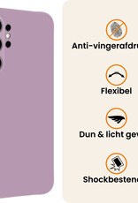 Nomfy Nomfy Samsung Galaxy S26 Ultra Hoesje Siliconen Met 2x Screenprotector - Lila