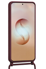 Nomfy Nomfy Samsung Galaxy S26 Ultra Hoesje Pashouder met Koord - Aubergine - 2 PACK