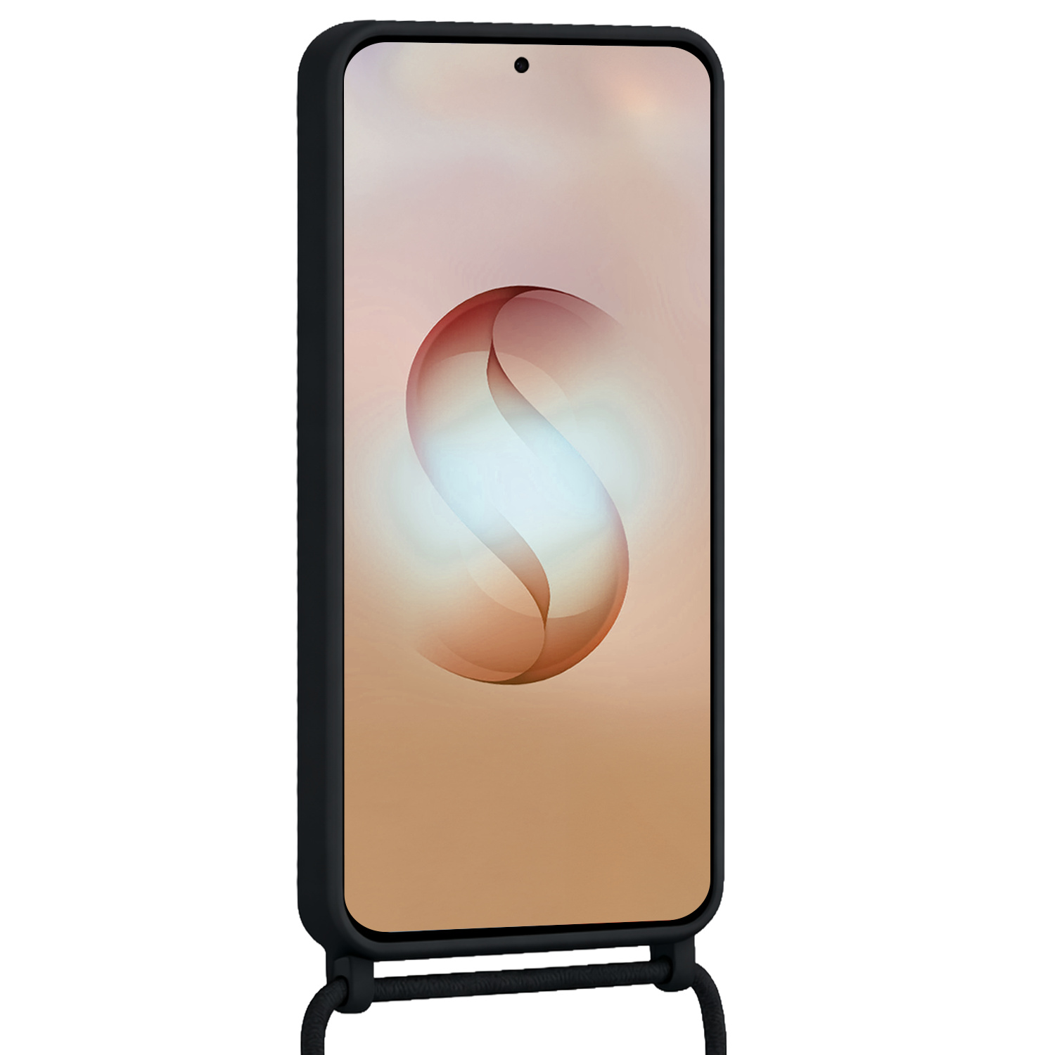 Nomfy Nomfy Samsung Galaxy S26 Ultra Hoesje Pashouder met Koord - Zwart