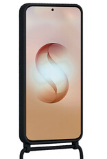 Nomfy Nomfy Samsung Galaxy S26 Ultra Hoesje Pashouder met Koord Met Screenprotector - Zwart